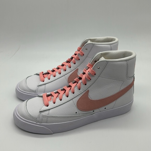 New Nike Mid Blazer ‘77 Men's White/Pink Casual Sneakers DO7432-900 NIB No LID - Picture 4 of 7